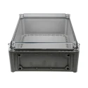 Fibox Flanged EK Series Polycarbonate Enclosure Grey Transparent Lid IP66, IP67, IK08 380x280x130 mm 