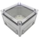 Fibox Flanged EK Series Polycarbonate Enclosure, Transparent Lid, IP66, 130x190x190mm, IK08 