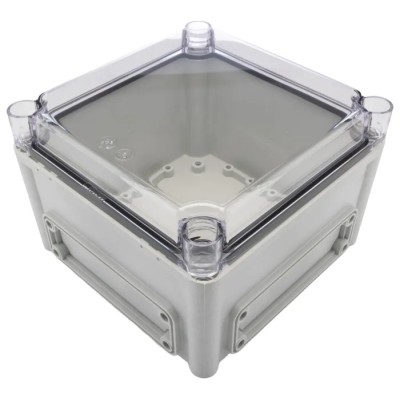 Fibox Flanged EK Series Polycarbonate Enclosure, Transparent Lid, IP66, 130x190x190mm, IK08 