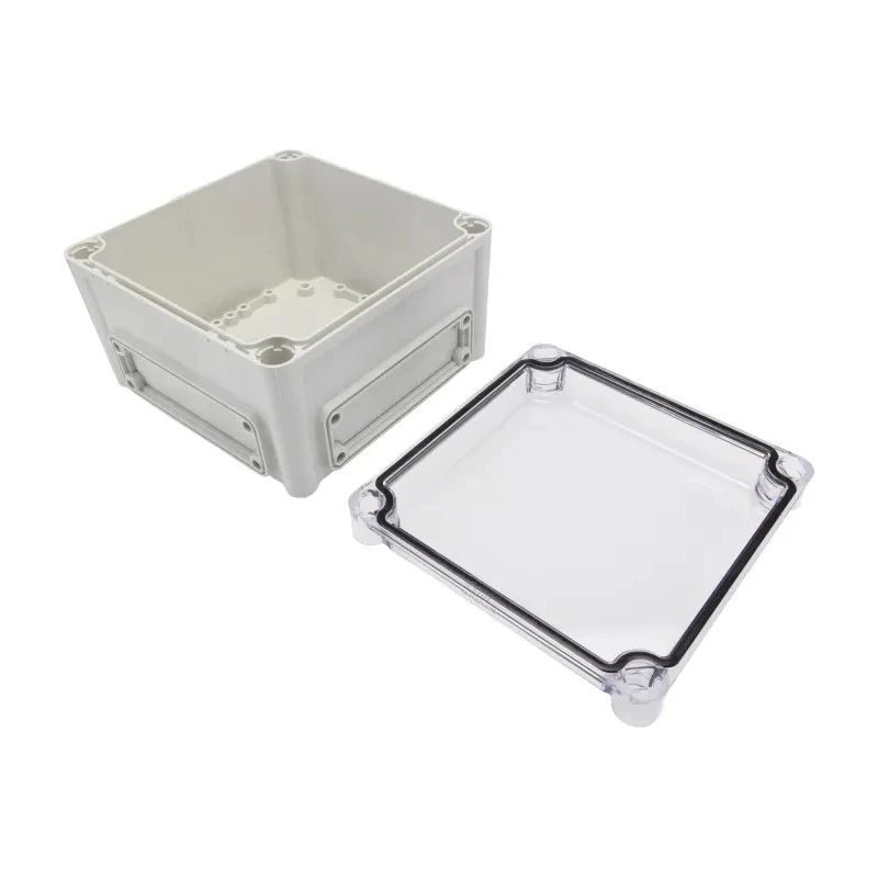 Fibox Flanged EK Series Polycarbonate Enclosure, Transparent Lid, IP66, 130x190x190mm, IK08 