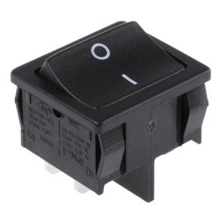 Marquardt DPST On-Off Rocker Switch Panel, Polyamide, 250V AC, 10A, Rectangular, Panel Mount 1802.1108