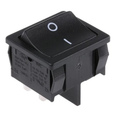 Marquardt DPST On-Off Rocker Switch Panel, Polyamide, 250V AC, 10A, Rectangular, Panel Mount 1802.1108