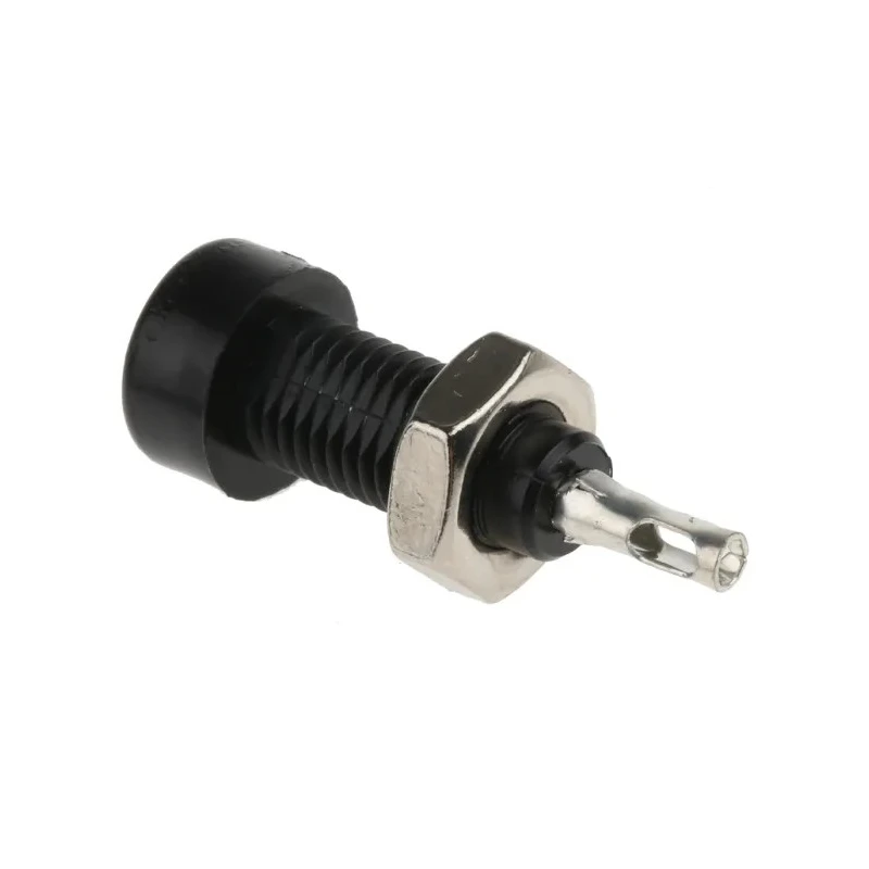 Cinch Black Female Test Socket 2 mm Connector, Solder Termination, 10A, Tin Plating 105-0803-001