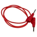 Hirschmann Test & Measurement Connector Test Lead, 6A, 60V DC, Red, 500mm Straight, Brass, Polyvinyl Chloride 973595101