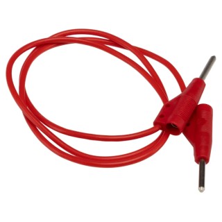 Hirschmann Test & Measurement Connector Test Lead, 6A, 60V DC, Red, 500mm Straight, Brass, Polyvinyl Chloride 973595101