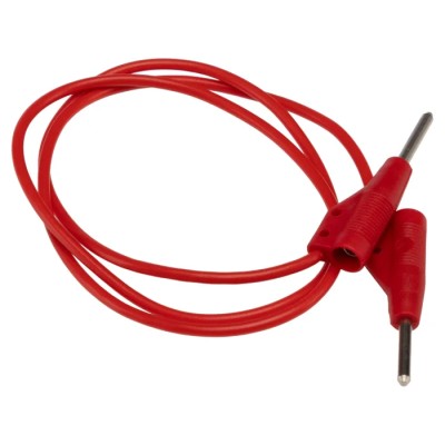 Hirschmann Test & Measurement Connector Test Lead, 6A, 60V DC, Red, 500mm Straight, Brass, Polyvinyl Chloride 973595101