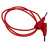 Hirschmann Test & Measurement Connector Test Lead, 6A, 60V DC, Red, 500mm Straight, Brass, Polyvinyl Chloride 973595101