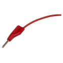 Hirschmann Test & Measurement Connector Test Lead, 6A, 60V DC, Red, 500mm Straight, Brass, Polyvinyl Chloride 973595101