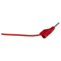 Hirschmann Test & Measurement Connector Test Lead, 6A, 60V DC, Red, 500mm Straight, Brass, Polyvinyl Chloride 973595101