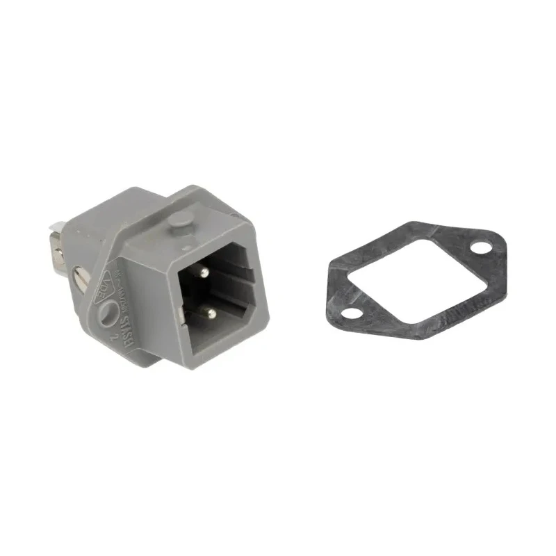 Hirschmann STASEI 2 ST IP54 Grey Front Mount Industrial Power Connector, 2+PE, Straight, Male, 16A, 250V 