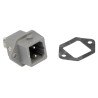 Hirschmann STASEI 2 ST IP54 Grey Front Mount Industrial Power Connector, 2+PE, Straight, Male, 16A, 250V
