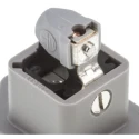Hirschmann STASEI 2 ST IP54 Grey Front Mount Industrial Power Connector, 2+PE, Straight, Male, 16A, 250V 