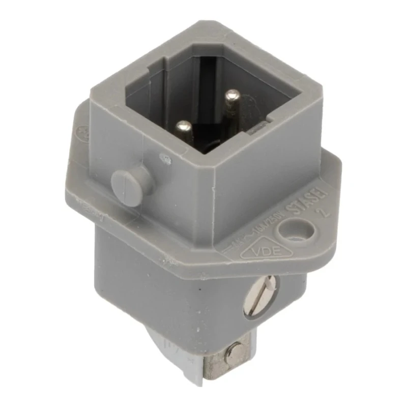 Hirschmann STASEI 2 ST IP54 Grey Front Mount Industrial Power Connector, 2+PE, Straight, Male, 16A, 250V 
