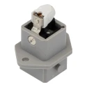 Hirschmann STASEI 2 ST IP54 Grey Front Mount Industrial Power Connector, 2+PE, Straight, Male, 16A, 250V 