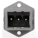 Hirschmann ST IP54 Panel Mount 3-Pole Industrial Power Connector 16A 250V/400V Straight Grey 