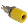 Schutzinger Yellow Female Banana Socket, 4 mm, Solder Termination, 20A, Brass, IBU401/GE