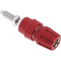 Hirschmann Test & Measurement Red 63A Test Connector, Brass Contacts, Nickel Plated, 2.6mm Hole, Female, 930144101