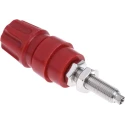 Hirschmann Test & Measurement Red 63A Test Connector, Brass Contacts, Nickel Plated, 2.6mm Hole, Female, 930144101