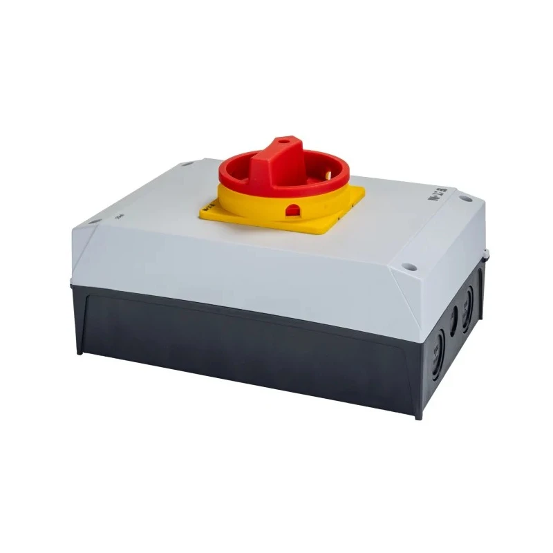 Eaton 3-Pole Surface Mount Isolator Switch, IP65, 640A, 4.5W, Red Handle, Screw Terminal, 