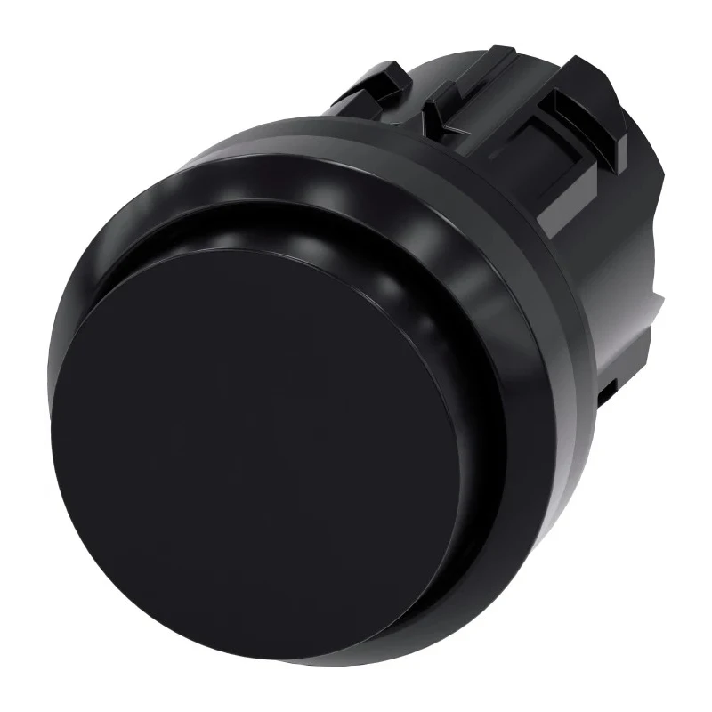 Siemens SIRIUS ACT Series Black Momentary Push Button Head, 22 mm Cutout, IP66, IP67, IP69K 3SU1000-0BB10-0AA0