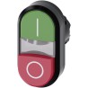 Siemens SIRIUS ACT Series Twin Green, Red Momentary Push Button Head, 22 mm Cutout, IP69K, IP67, IP66 3SU1000-3BB42-0AK0