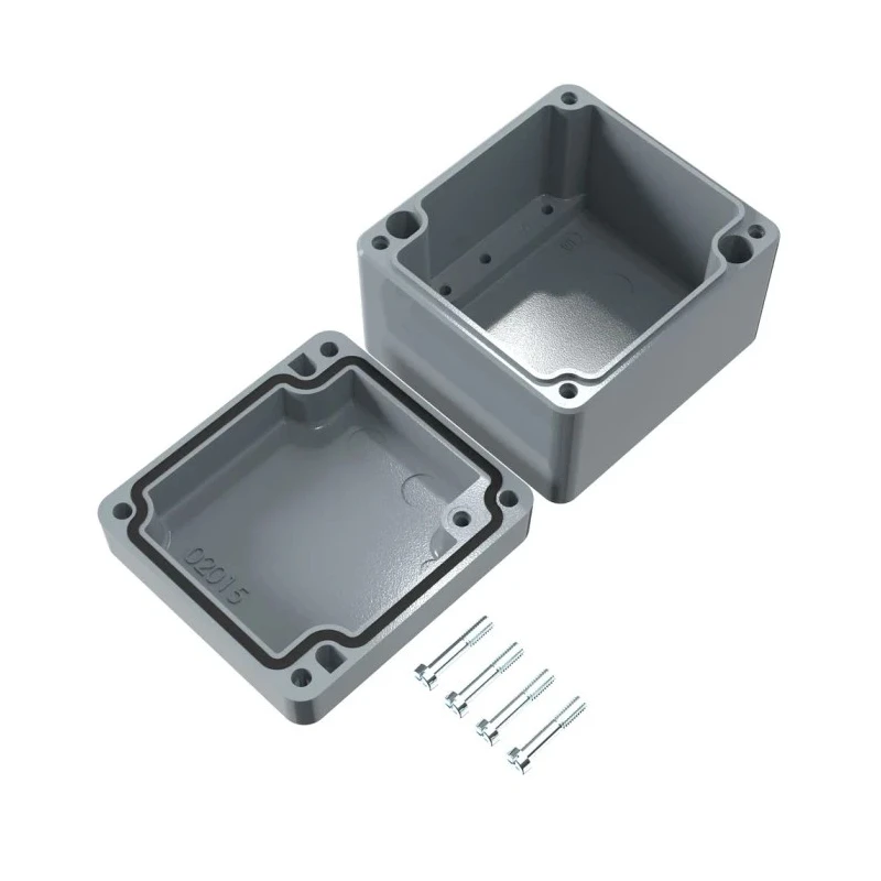 Rose Aluminium Standard Series Die Cast Aluminium Enclosure IP66 IK09 80mm x 75mm Grey Lid 01080806