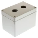 Bopla Euromas Push Button Enclosure, 2 x 22mm Cutout, IP65, Light Grey Plastic, 120x120x80mm 03226000.B23