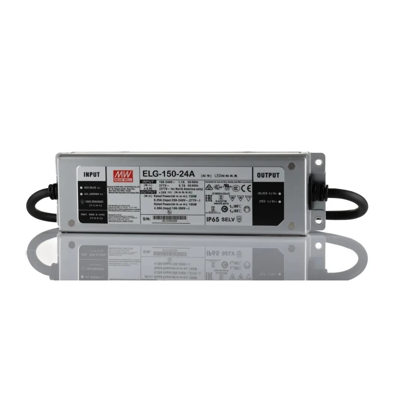 Mean Well LED Driver 24V 150W 900mA IP65 Dimmable with Potentiometer 