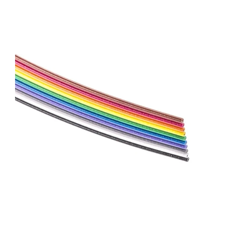 3M 3302 Series Ribbon Cable Flat, 1.27 mm Pitch, 10 Conductors, Stranded, 28AWG, Polyvinyl Chloride Jacket 3302-10 100FT