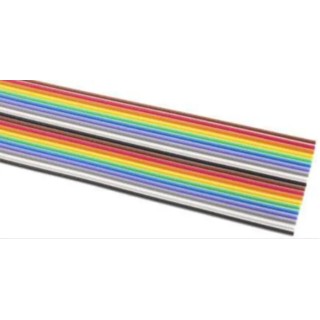 3M 3302 Series Flat Cable, Stranded, 1.27 mm Pitch, 34 Conductors, 30.48 m Length, PVC Multicolour Jacket, 300V 3302-34 100FT