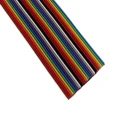 3M 3302 Series Flat Cable, Stranded, 1.27 mm Pitch, 34 Conductors, 30.48 m Length, PVC Multicolour Jacket, 300V 3302-34 100FT