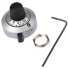 Vishay Chrome Potentiometer Knob, 25.4 mm Diameter, Dial Type, Satin Finish, 6.35 mm Shaft, 11A41B10