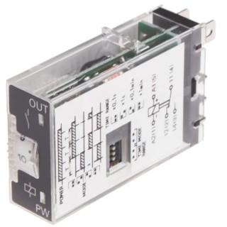 Omron Panel Timer Relay, Multifunction, SPDT, 5-Contact, 12V DC/AC, 0.1 s–10 min, Plug-In, IP30/IP20 H3RN