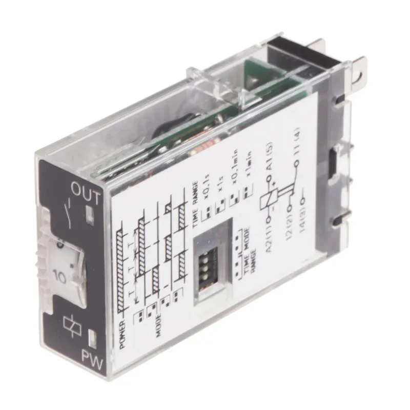 Omron Panel Timer Relay, Multifunction, SPDT, 5-Contact, 12V DC/AC, 0.1 s–10 min, Plug-In, IP30/IP20 H3RN