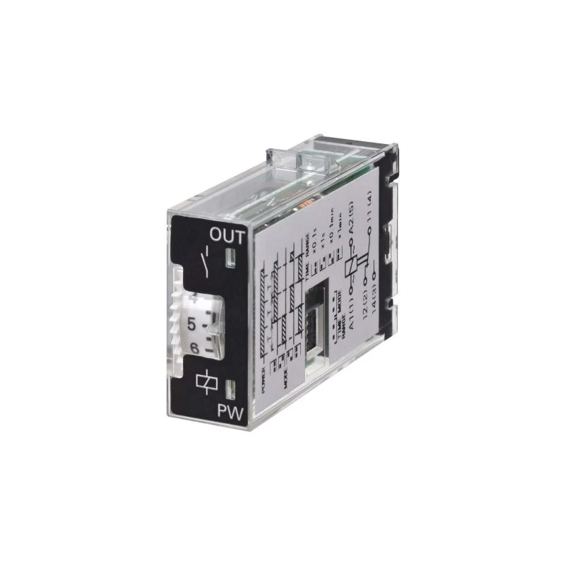 Omron Panel Timer Relay, Multifunction, SPDT, 5-Contact, 12V DC/AC, 0.1 s–10 min, Plug-In, IP30/IP20 H3RN