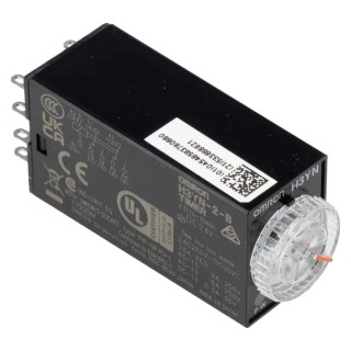 Omron Panel Timer Relay 24V AC/DC, Multifunction, DPDT, 4-Contact, 0.1 s to 10 min, IP40 H3YN