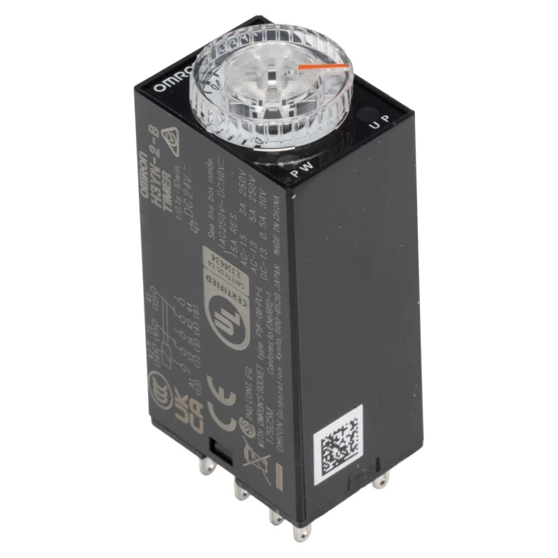 Omron Panel Timer Relay 24V AC/DC, Multifunction, DPDT, 4-Contact, 0.1 s to 10 min, IP40 H3YN
