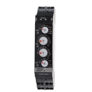 Omron DIN Rail Timer Relay, SPDT, 2 Contacts, 24–240V AC/DC, 250V AC, 5A, 0.1 s–1200 h H3DT