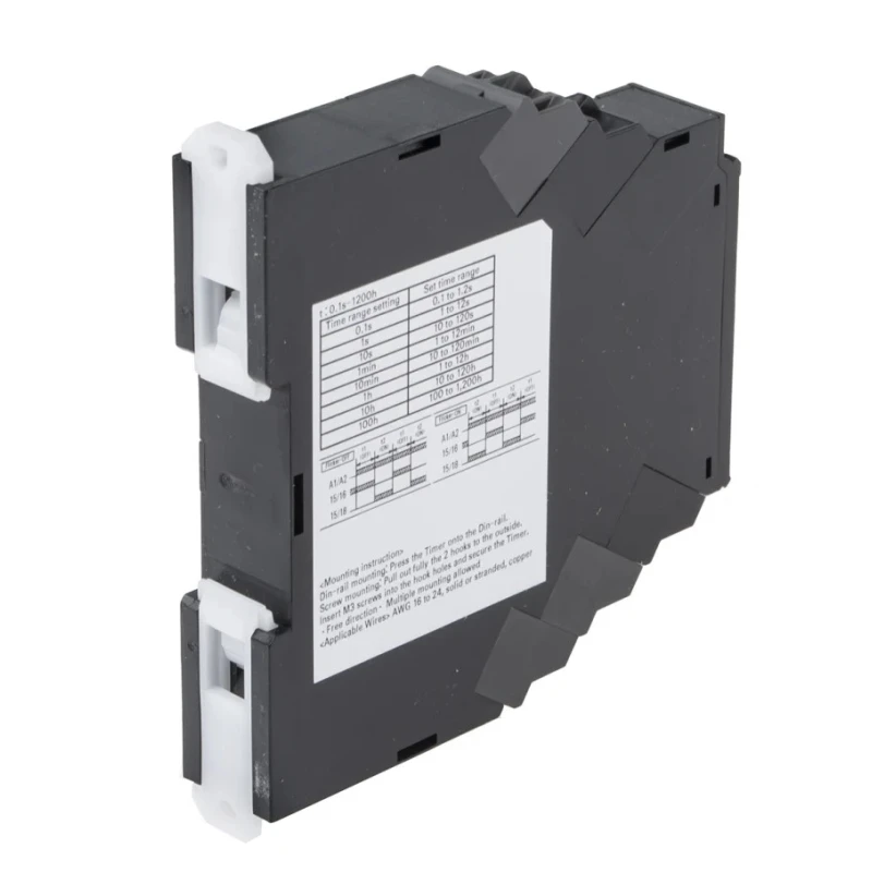 Omron DIN Rail Timer Relay, SPDT, 2 Contacts, 24–240V AC/DC, 250V AC, 5A, 0.1 s–1200 h H3DT