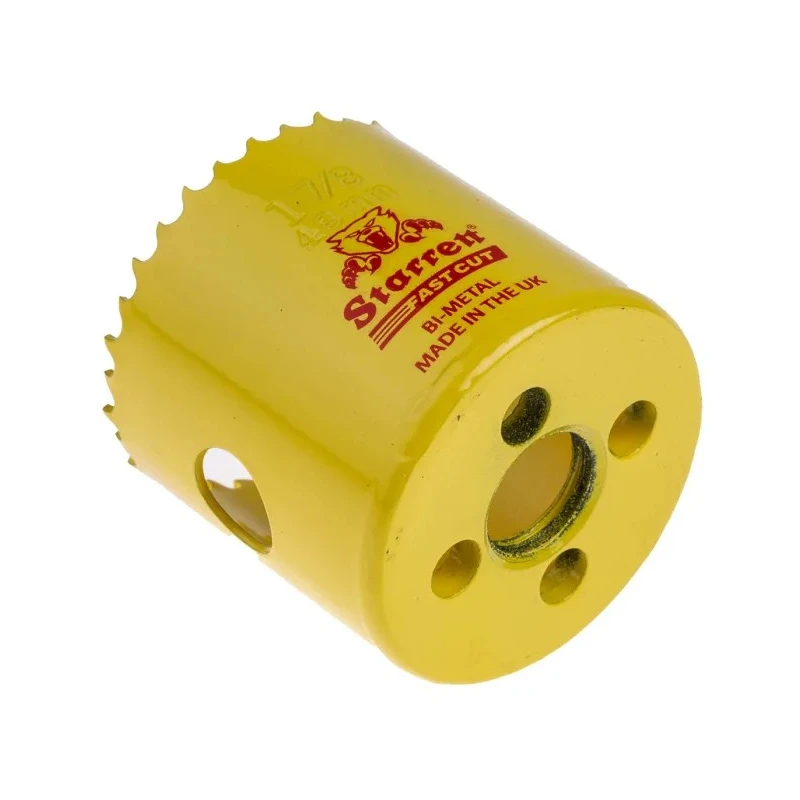 Starrett HSS Hole Saw Drill Bit 48mm Diameter, Bimetal, Arborless, 38mm Cut Depth FCH0178-G
