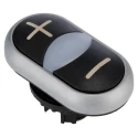 Eaton RMQ Titan M22 Series Momentary Push Button Switch, Double Black, 22 mm Cutout, IP67, IP69K, IP66 218145 M22-DDL-S-X4/X5