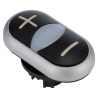 Eaton RMQ Titan M22 Series Momentary Push Button Switch, Double Black, 22 mm Cutout, IP67, IP69K, IP66 218145 M22-DDL-S-X4/X5
