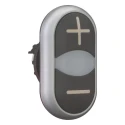 Eaton RMQ Titan M22 Series Momentary Push Button Switch, Double Black, 22 mm Cutout, IP67, IP69K, IP66 218145 M22-DDL-S-X4/X5