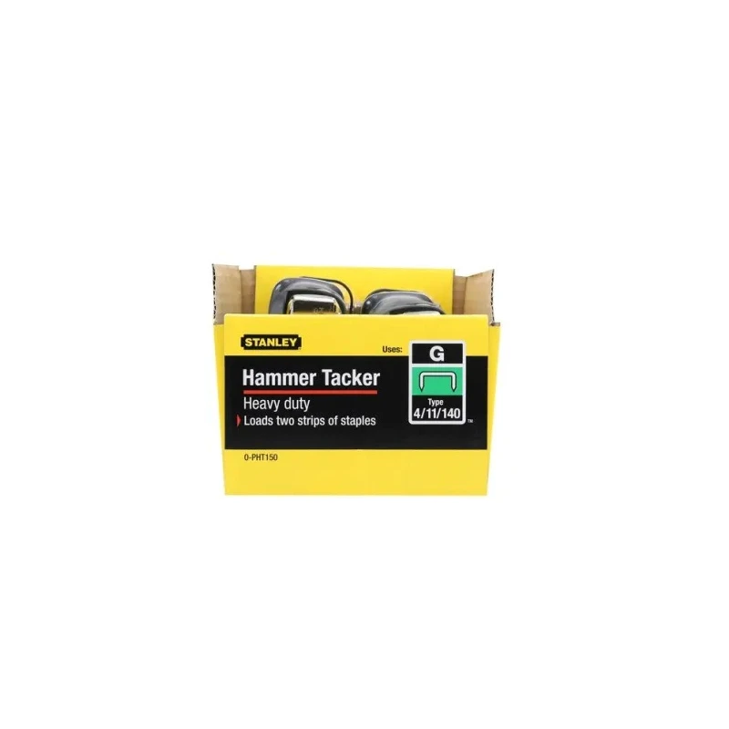 Stanley Full Strip Hammer Tacker Steel Body, Manual Fastening, Black/Yellow 0-PHT150