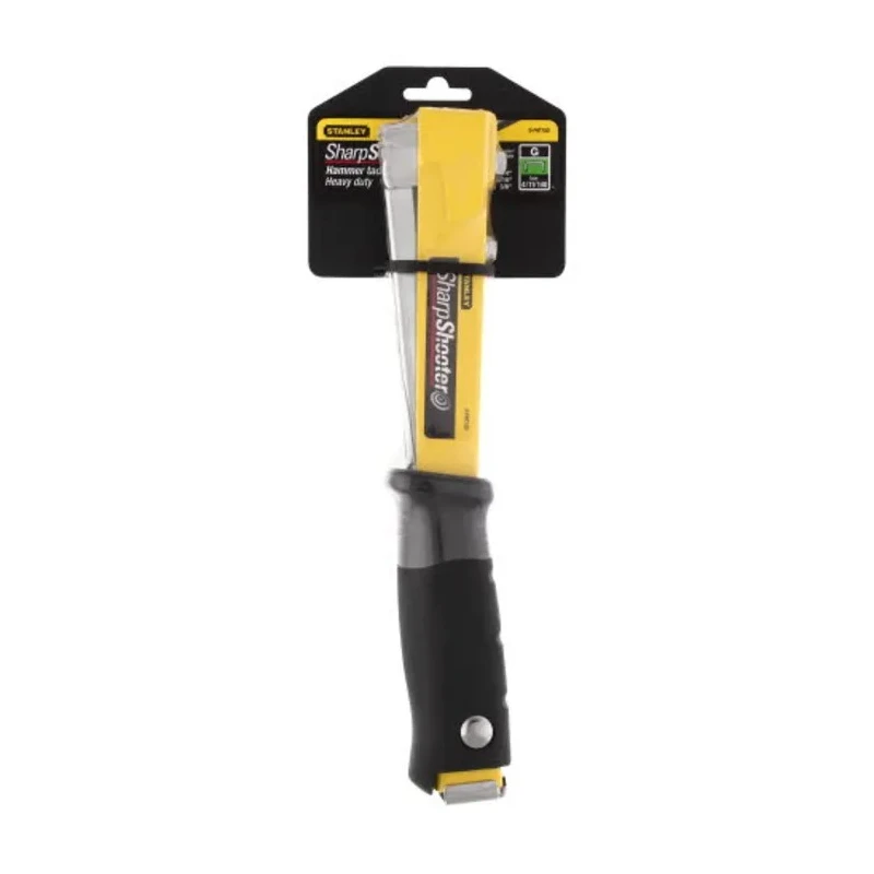 Stanley Full Strip Hammer Tacker Steel Body, Manual Fastening, Black/Yellow 0-PHT150