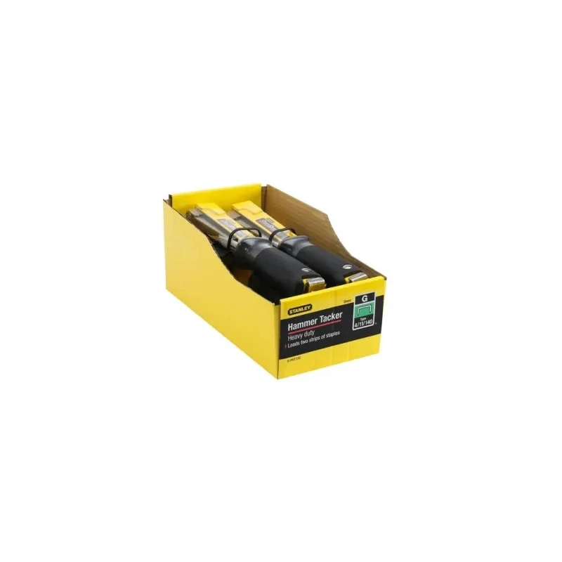 Stanley Full Strip Hammer Tacker Steel Body, Manual Fastening, Black/Yellow 0-PHT150
