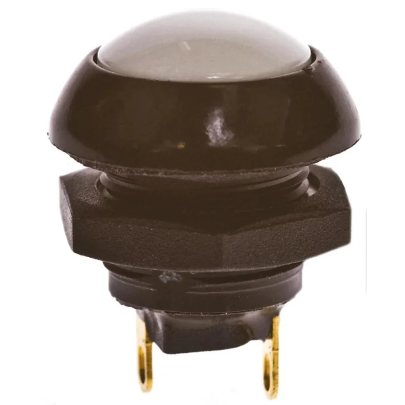 Otto Push Button Switch Momentary SPDT White LED Panel Mount IP68 28V DC 115V AC P9113129W