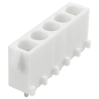 TE Connectivity Universal MATE-N-LOK Series PCB Socket, 5 Contacts, 1 Row, 19A, 600V, 6.35mm Pitch, Through Hole 640901-1