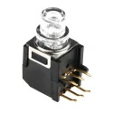 C & K  Illuminated Tactile Switch, Green Button, SPDT, 100mA, 32V DC, 4mm Actuator, IP40