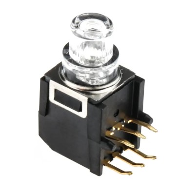 C & K  Illuminated Tactile Switch, Green Button, SPDT, 100mA, 32V DC, 4mm Actuator, IP40